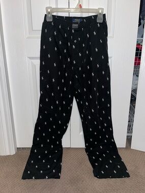 Polo by Ralph Lauren Black All-Over Pony Lounge Pants